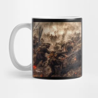Brave Soldier in War  Powerful Military Artwork Mug